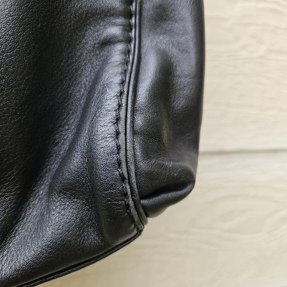 Michael Kors black leather hobo bag